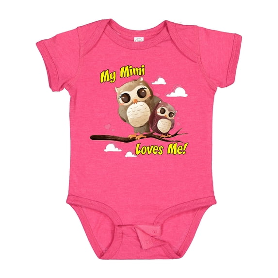 Inktastic My Mimi Loves Me Owl Boys or Girls Baby Bodysuit