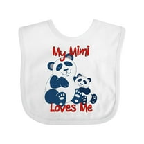Inktastic My Mimi Loves Me Panda Boys or Girls Baby Bib