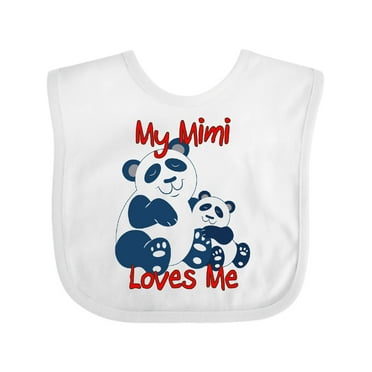 Inktastic My Mimi Loves Me Panda Boys or Girls Baby Bib