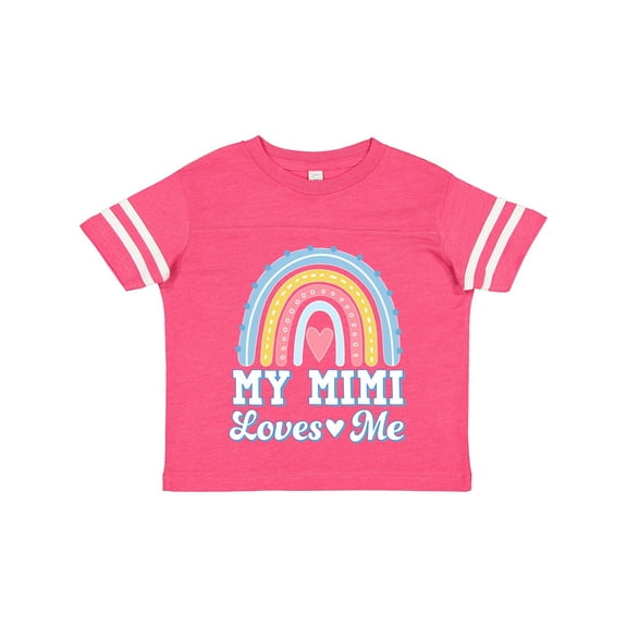 Inktastic My Mimi Loves Me Retro Rainbow Girls Toddler T-Shirt
