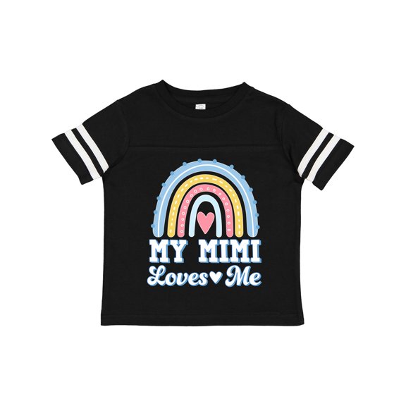 Inktastic My Mimi Loves Me Retro Rainbow Girls Toddler T-Shirt