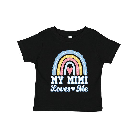 Inktastic My Mimi Loves Me Retro Rainbow Girls Toddler T-Shirt