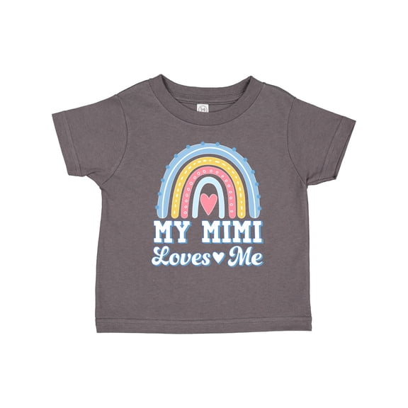 Inktastic My Mimi Loves Me Retro Rainbow Girls Toddler T-Shirt