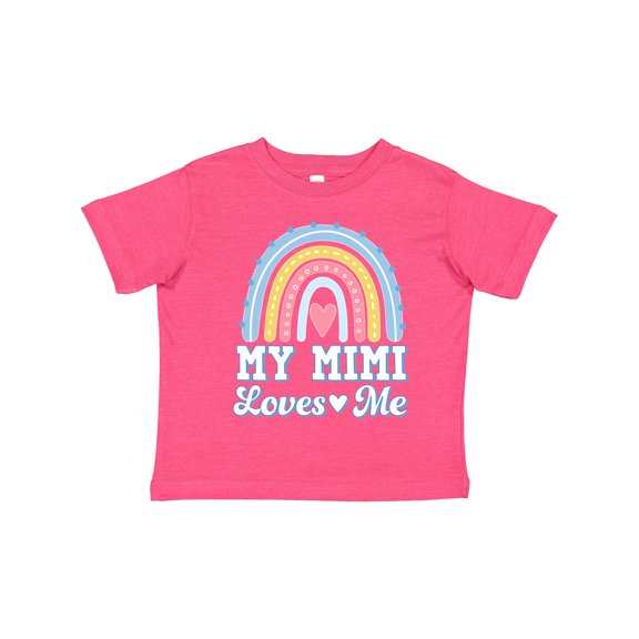 Inktastic My Mimi Loves Me Retro Rainbow Girls Toddler T-Shirt