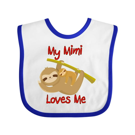 Inktastic My Mimi Loves Me Sloth Boys or Girls Baby Bib