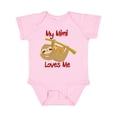 thumbnail image 1 of Inktastic My Mimi Loves Me Sloth Boys or Girls Baby Bodysuit, 1 of 5