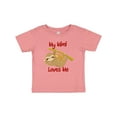 thumbnail image 1 of Inktastic My Mimi Loves Me Sloth Boys or Girls Baby T-Shirt, 1 of 5