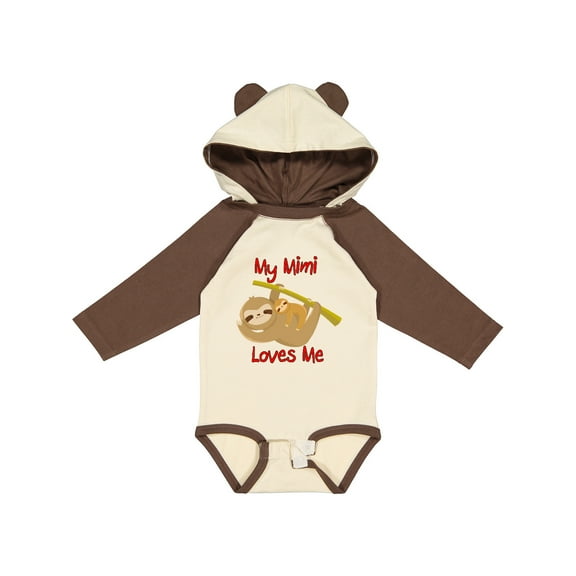 Inktastic My Mimi Loves Me Sloth Boys or Girls Long Sleeve Baby Bodysuit
