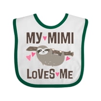 Inktastic My Mimi Loves Me Sloth Girls Baby Bib