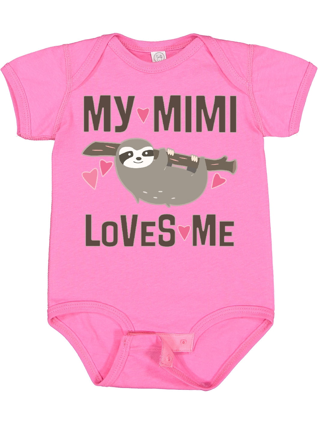 Inktastic My Mimi Loves Me Sloth Girls Baby Bodysuit - Walmart.com