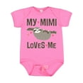 thumbnail image 1 of Inktastic My Mimi Loves Me Sloth Girls Baby Bodysuit, 1 of 5