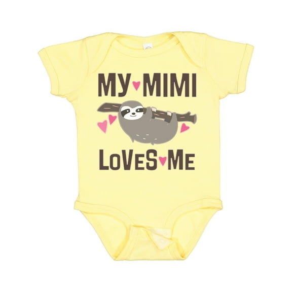 Inktastic My Mimi Loves Me Sloth Girls Baby Bodysuit
