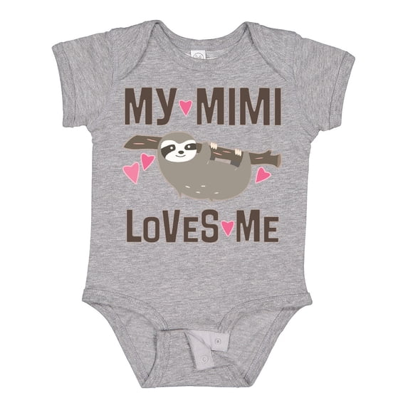 Inktastic My Mimi Loves Me Sloth Girls Baby Bodysuit