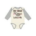 thumbnail image 1 of Inktastic My Mimi Loves Me Sloth Girls Long Sleeve Baby Bodysuit, 1 of 5
