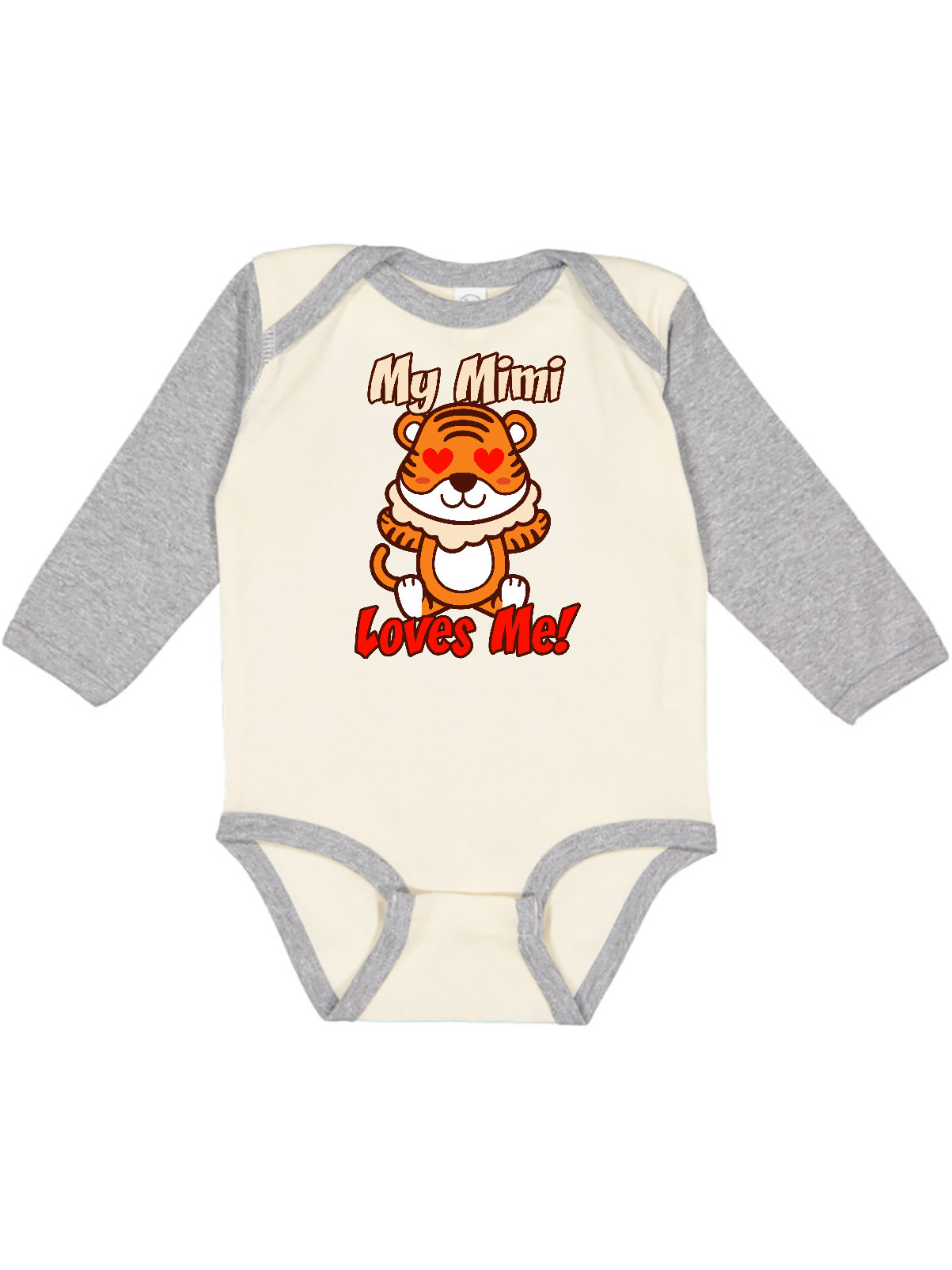 Inktastic My Mimi Loves Me Tiger Boys or Girls Long Sleeve Baby 