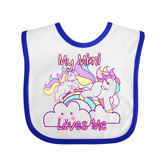 Inktastic My Mimi Loves Me Unicorn Girls Baby Bib