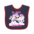 thumbnail image 1 of Inktastic My Mimi Loves Me Unicorn Girls Baby Bib, 1 of 4