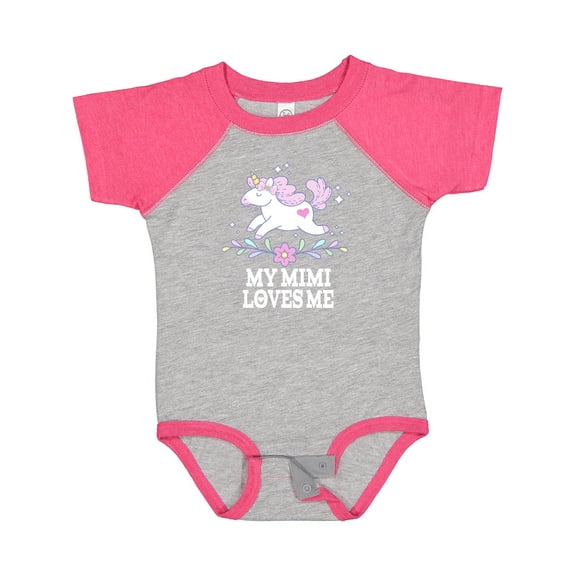 Inktastic My Mimi Loves Me Unicorn Girls Baby Bodysuit