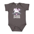 thumbnail image 1 of Inktastic My Mimi Loves Me Unicorn Girls Baby Bodysuit, 1 of 5