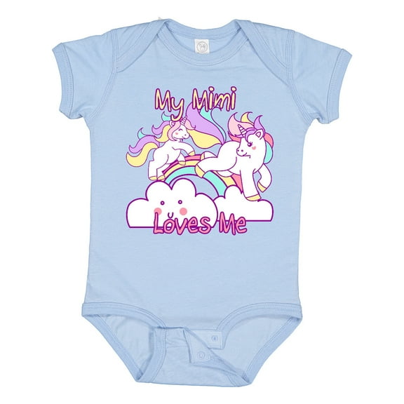 Inktastic My Mimi Loves Me Unicorn Girls Baby Bodysuit