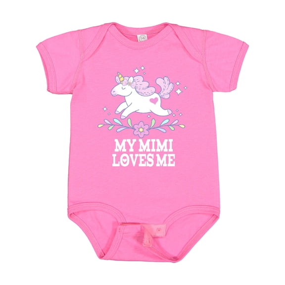 Inktastic My Mimi Loves Me Unicorn Girls Baby Bodysuit