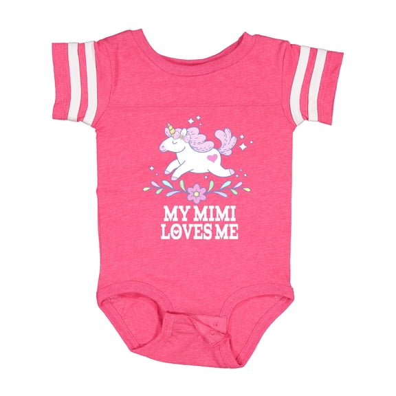 Inktastic My Mimi Loves Me Unicorn Girls Baby Bodysuit