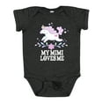 thumbnail image 1 of Inktastic My Mimi Loves Me Unicorn Girls Baby Bodysuit, 1 of 5