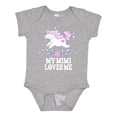 thumbnail image 1 of Inktastic My Mimi Loves Me Unicorn Girls Baby Bodysuit, 1 of 5