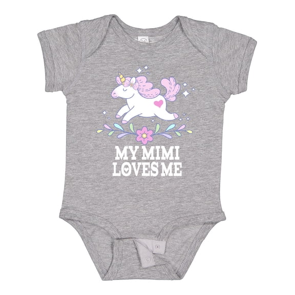 Inktastic My Mimi Loves Me Unicorn Girls Baby Bodysuit