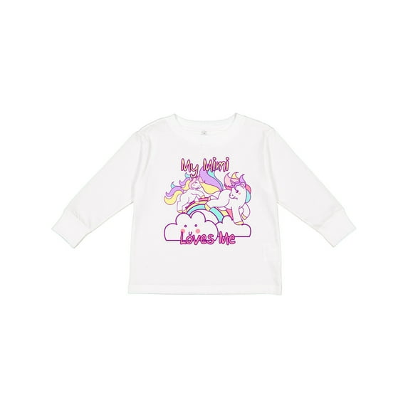 Inktastic My Mimi Loves Me Unicorn Girls Long Sleeve Toddler T-Shirt