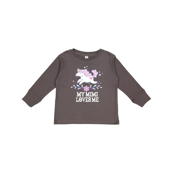 Inktastic My Mimi Loves Me Unicorn Girls Long Sleeve Toddler T-Shirt