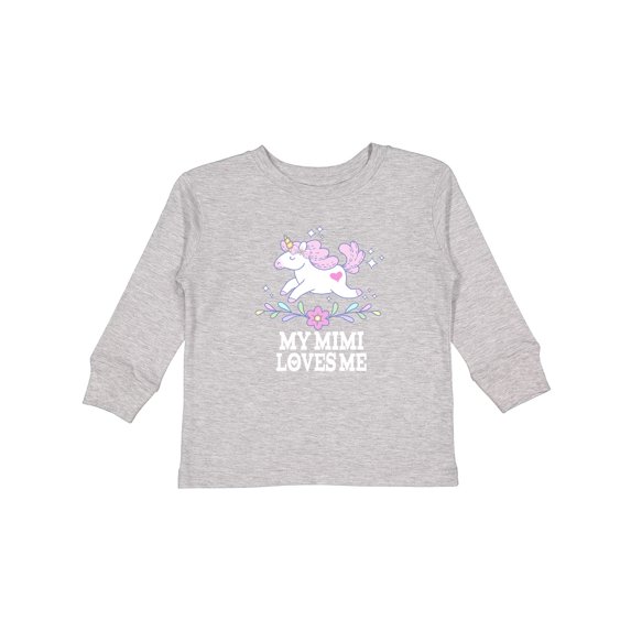 Inktastic My Mimi Loves Me Unicorn Girls Long Sleeve Toddler T-Shirt