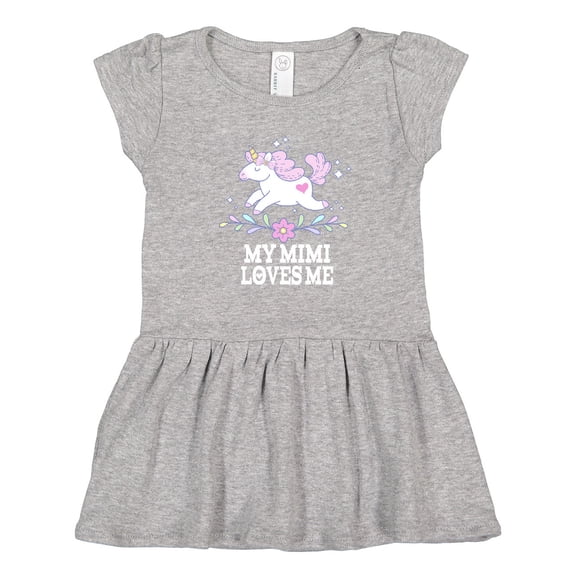 Inktastic My Mimi Loves Me Unicorn Girls Toddler Dress
