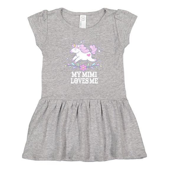 Inktastic My Mimi Loves Me Unicorn Girls Toddler Dress