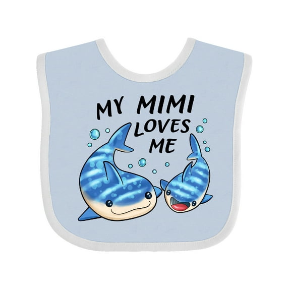 Inktastic My Mimi Loves Me- Whale Shark Boys or Girls Baby Bib