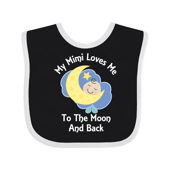 Inktastic My Mimi Loves Me to the Moon and Back Boys or Girls Baby Bib