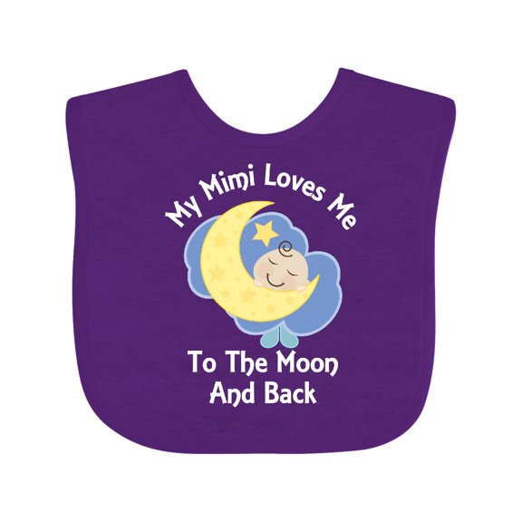 Inktastic My Mimi Loves Me to the Moon and Back Boys or Girls Baby Bib