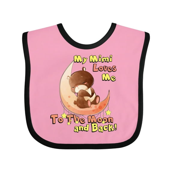 Inktastic My Mimi Loves Me to the Moon and Back Boys or Girls Baby Bib
