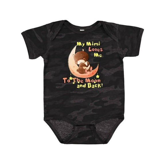 Inktastic My Mimi Loves Me to the Moon and Back Boys or Girls Baby Bodysuit