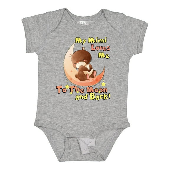 Inktastic My Mimi Loves Me to the Moon and Back Boys or Girls Baby Bodysuit