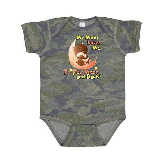 Inktastic My Mimi Loves Me to the Moon and Back Boys or Girls Baby Bodysuit