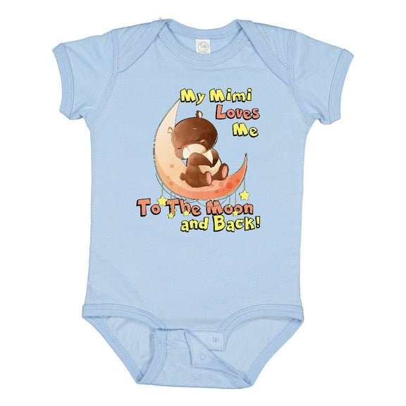 Inktastic My Mimi Loves Me to the Moon and Back Boys or Girls Baby Bodysuit
