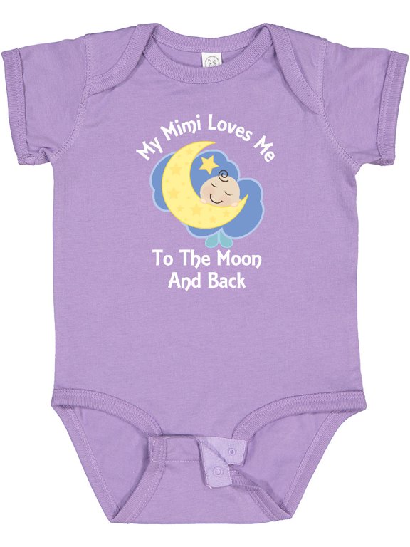 My Mimi Loves Me to the Moon and Back Boys or Girls Baby Bodysuit