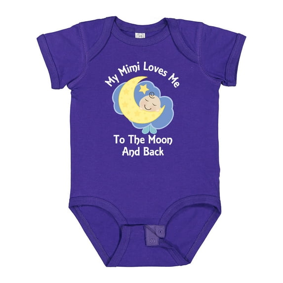 Inktastic My Mimi Loves Me to the Moon and Back Boys or Girls Baby Bodysuit