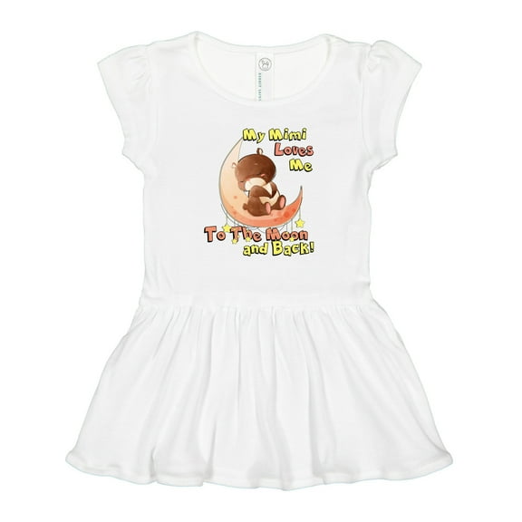 Inktastic My Mimi Loves Me to the Moon and Back Girls Toddler Dress