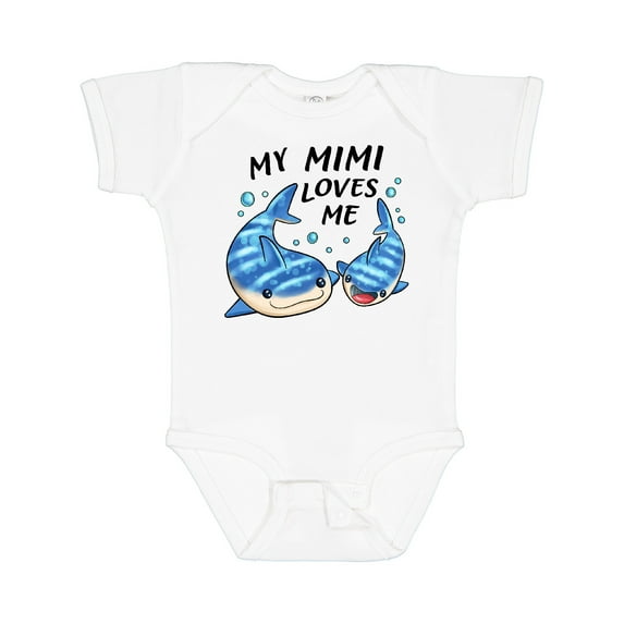 Inktastic My Mimi Loves Me- whale shark Boys or Girls Baby Bodysuit