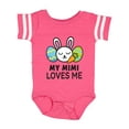 thumbnail image 1 of Inktastic My Mimi Loves Me with Bunny and Easter Eggs Boys or Girls Baby Bodysuit, 1 of 5