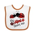thumbnail image 1 of Inktastic My Mimi Loves Me with Cute Ladybugs Boys or Girls Baby Bib, 1 of 4