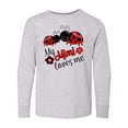thumbnail image 1 of Inktastic My Mimi Loves Me with Cute Ladybugs Long Sleeve Youth T-Shirt, 1 of 5