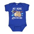 thumbnail image 1 of Inktastic My Mimi Loves Me with Sloth and Hearts Boys or Girls Baby Bodysuit, 1 of 5